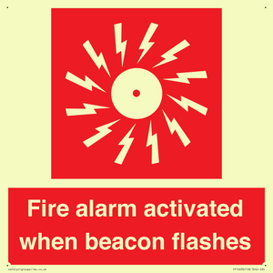 Fire alarm activated when beacon flashes
